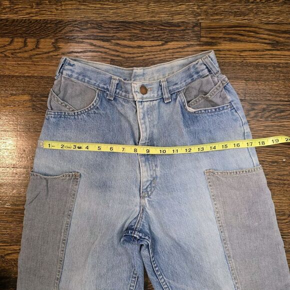 Vintage 80s Tapered Mom Jeans Womens 26" Light Wash USA Carpenter 90s Faded VTG - Picture 9 of 14